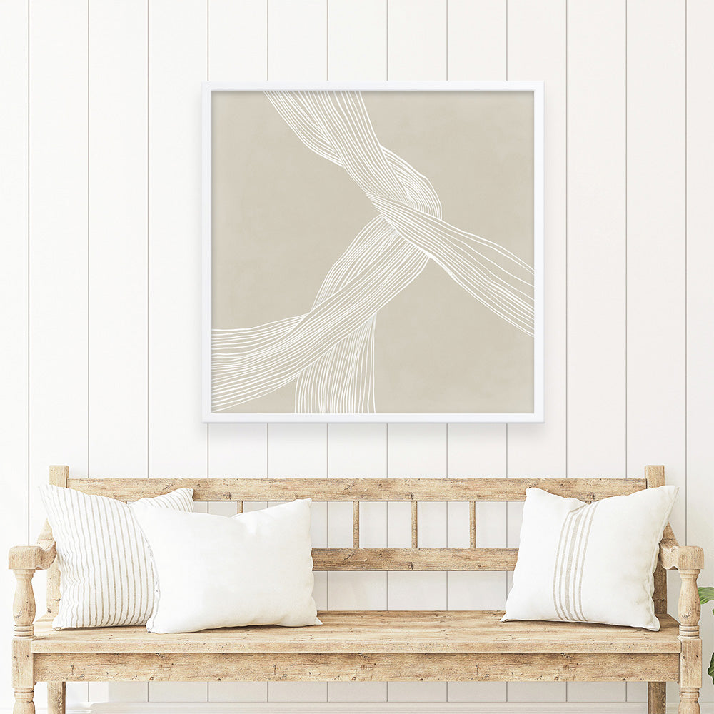 Shop On The Same Wavelength I (Square) Art Print a painted abstract themed wall art print from The Print Emporium wall artwork collection - Buy Australian made fine art painting style poster and framed prints for the home and your interior decor room, TPE-PC-EZ874-AP