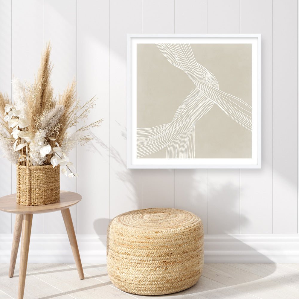 Shop On The Same Wavelength I (Square) Art Print a painted abstract themed wall art print from The Print Emporium wall artwork collection - Buy Australian made fine art painting style poster and framed prints for the home and your interior decor room, TPE-PC-EZ874-AP