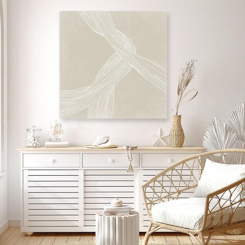 Shop On The Same Wavelength I (Square) Canvas Print a painted abstract themed framed canvas wall art print from The Print Emporium artwork collection - Buy Australian made fine art painting style stretched canvas prints for the home and your interior decor space, TPE-PC-EZ874-CA-40X40-NF