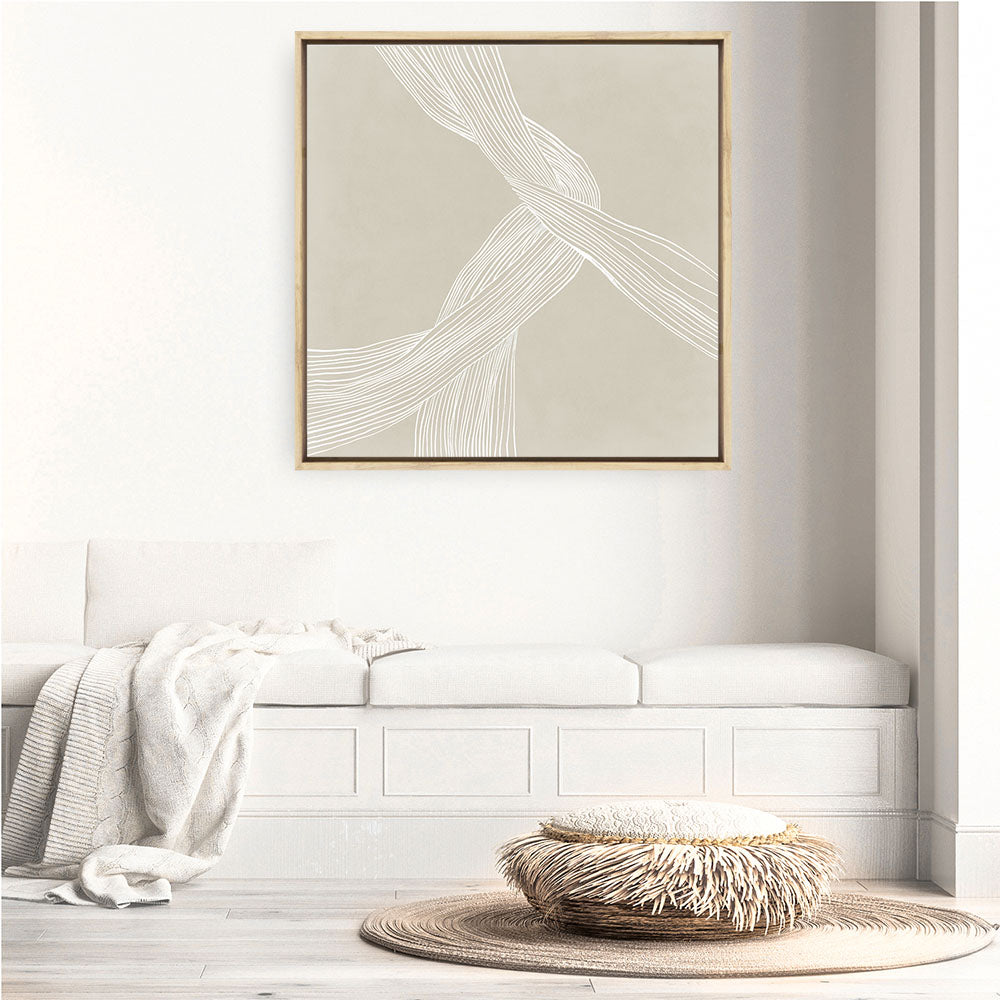 Shop On The Same Wavelength I (Square) Canvas Print a painted abstract themed framed canvas wall art print from The Print Emporium artwork collection - Buy Australian made fine art painting style stretched canvas prints for the home and your interior decor space, TPE-PC-EZ874-CA-40X40-NF
