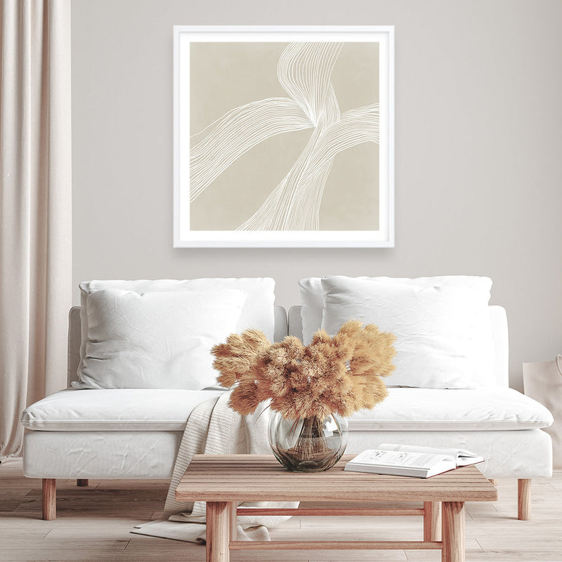 Shop On The Same Wavelength II (Square) Art Print a painted abstract themed wall art print from The Print Emporium wall artwork collection - Buy Australian made fine art painting style poster and framed prints for the home and your interior decor room, TPE-PC-EZ875-AP