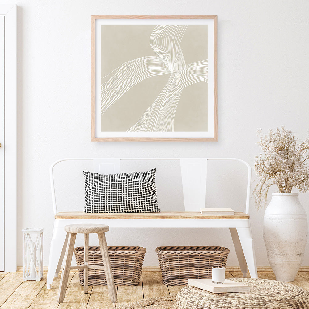 Shop On The Same Wavelength II (Square) Art Print a painted abstract themed wall art print from The Print Emporium wall artwork collection - Buy Australian made fine art painting style poster and framed prints for the home and your interior decor room, TPE-PC-EZ875-AP