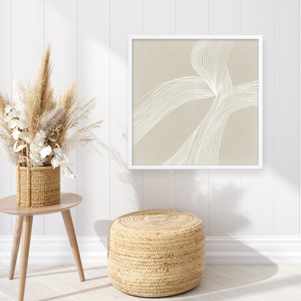 Shop On The Same Wavelength II (Square) Art Print a painted abstract themed wall art print from The Print Emporium wall artwork collection - Buy Australian made fine art painting style poster and framed prints for the home and your interior decor room, TPE-PC-EZ875-AP