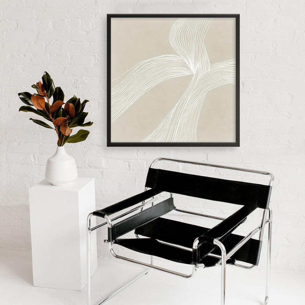 Shop On The Same Wavelength II (Square) Art Print a painted abstract themed wall art print from The Print Emporium wall artwork collection - Buy Australian made fine art painting style poster and framed prints for the home and your interior decor room, TPE-PC-EZ875-AP