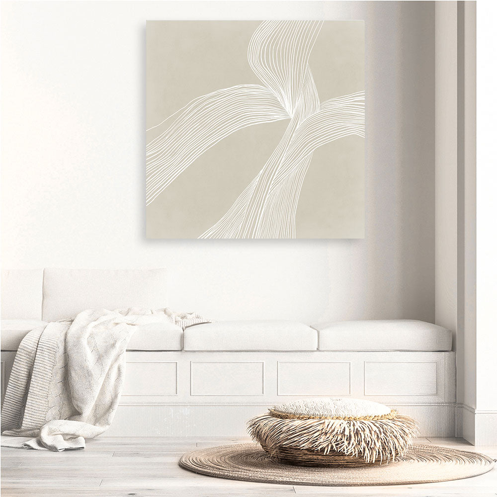 Shop On The Same Wavelength II (Square) Canvas Print a painted abstract themed framed canvas wall art print from The Print Emporium artwork collection - Buy Australian made fine art painting style stretched canvas prints for the home and your interior decor space, TPE-PC-EZ875-CA-40X40-NF