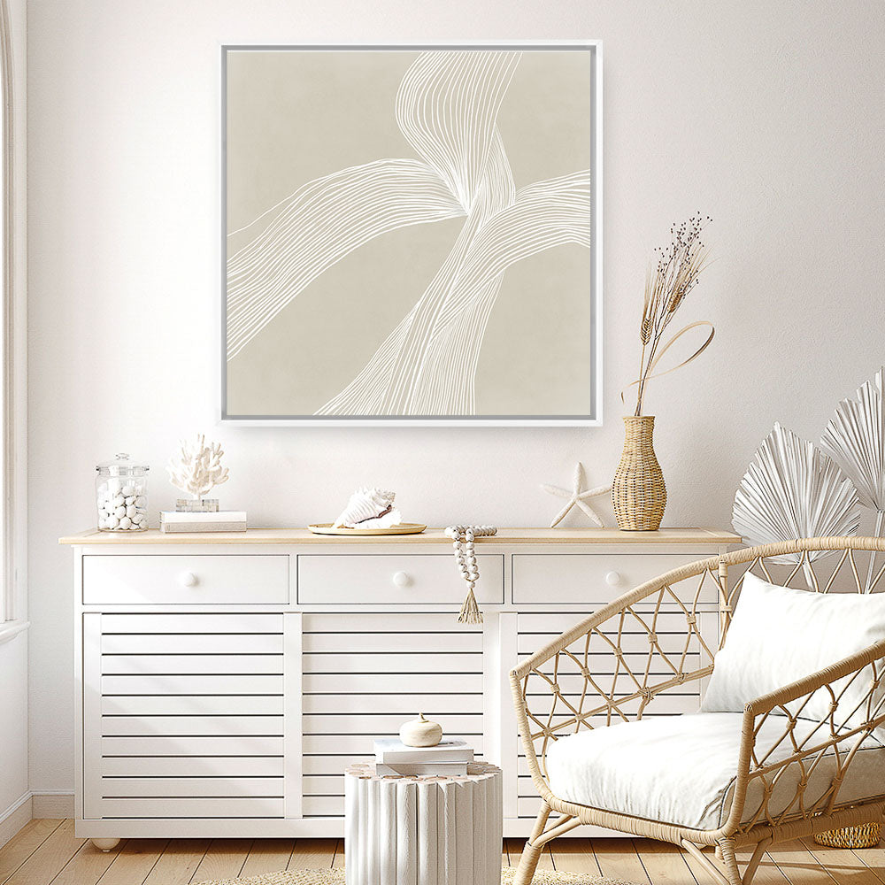 Shop On The Same Wavelength II (Square) Canvas Print a painted abstract themed framed canvas wall art print from The Print Emporium artwork collection - Buy Australian made fine art painting style stretched canvas prints for the home and your interior decor space, TPE-PC-EZ875-CA-40X40-NF