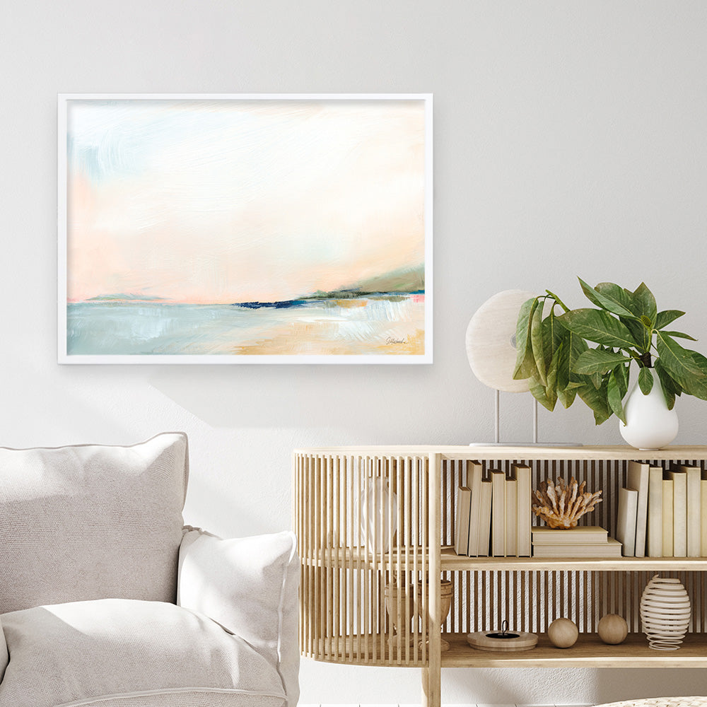 Shop Open Sky Over Water Art Print a painted abstract themed wall art print from The Print Emporium wall artwork collection - Buy Australian made fine art painting style poster and framed prints for the home and your interior decor room, TPE-WA-71610-AP