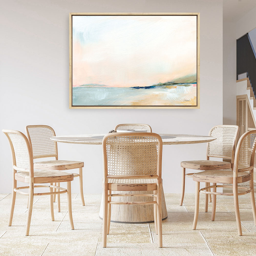 Shop Open Sky Over Water Canvas Print a painted abstract themed framed canvas wall art print from The Print Emporium artwork collection - Buy Australian made fine art painting style stretched canvas prints for the home and your interior decor space, TPE-WA-71610-CA-35X46-NF