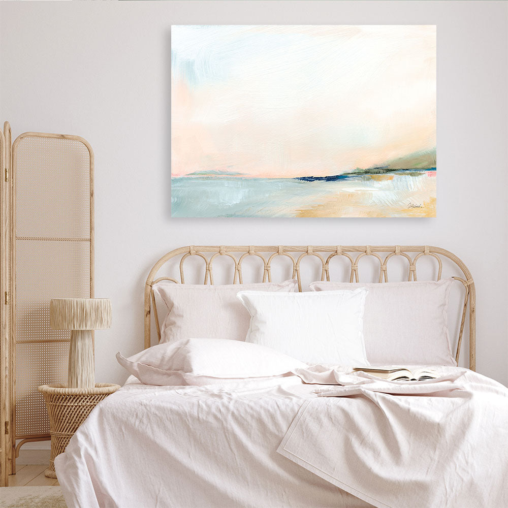 Shop Open Sky Over Water Canvas Print a painted abstract themed framed canvas wall art print from The Print Emporium artwork collection - Buy Australian made fine art painting style stretched canvas prints for the home and your interior decor space, TPE-WA-71610-CA-35X46-NF