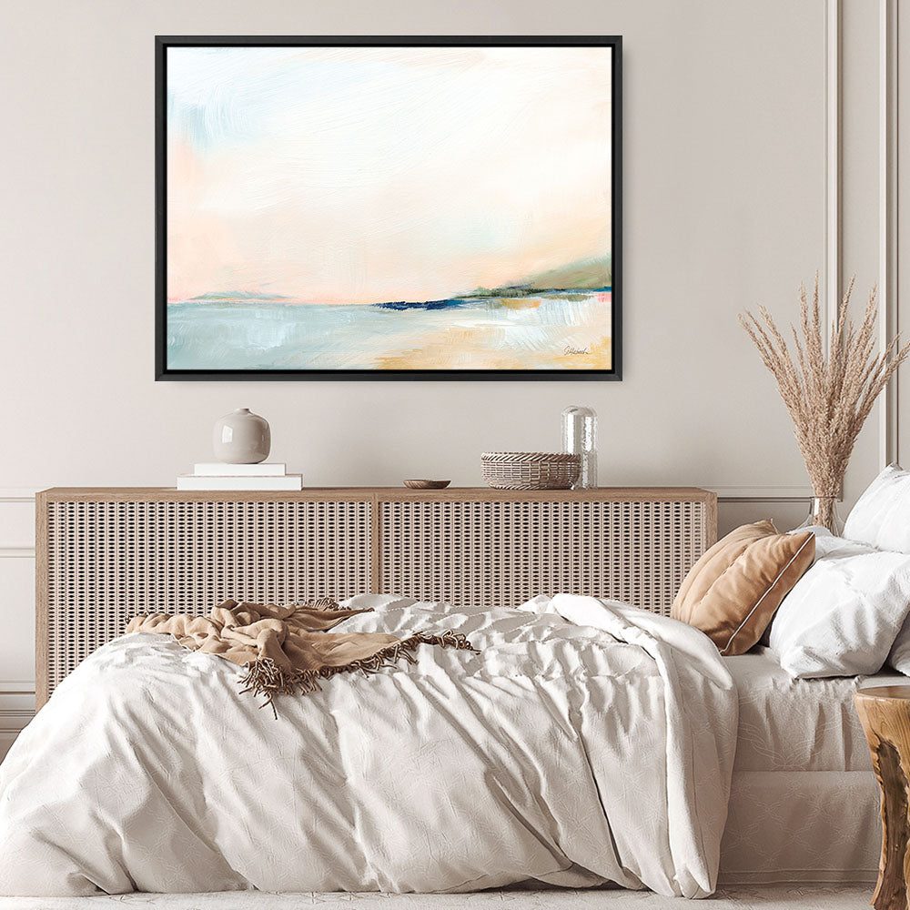 Shop Open Sky Over Water Canvas Print a painted abstract themed framed canvas wall art print from The Print Emporium artwork collection - Buy Australian made fine art painting style stretched canvas prints for the home and your interior decor space, TPE-WA-71610-CA-35X46-NF