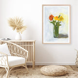 Shop Orange And Yellow Floral Art Print a floral themed painted wall art print from The Print Emporium wall artwork collection - Buy Australian made fine art painting style poster and framed prints for the home and your interior decor room, TPE-WA-77774-AP