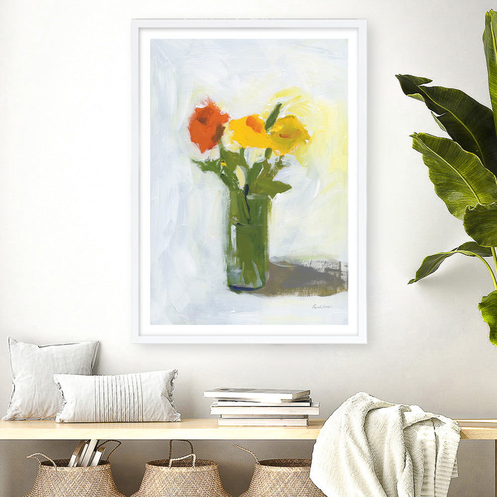 Shop Orange And Yellow Floral Art Print a floral themed painted wall art print from The Print Emporium wall artwork collection - Buy Australian made fine art painting style poster and framed prints for the home and your interior decor room, TPE-WA-77774-AP