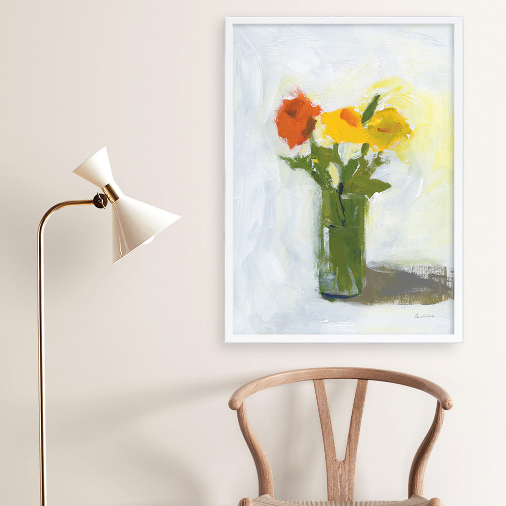 Shop Orange And Yellow Floral Art Print a floral themed painted wall art print from The Print Emporium wall artwork collection - Buy Australian made fine art painting style poster and framed prints for the home and your interior decor room, TPE-WA-77774-AP
