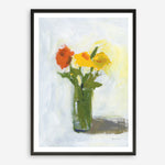 Shop Orange And Yellow Floral Art Print a floral themed painted wall art print from The Print Emporium wall artwork collection - Buy Australian made fine art painting style poster and framed prints for the home and your interior decor room, TPE-WA-77774-AP