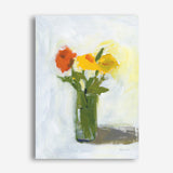 Shop Orange And Yellow Floral Canvas Print a floral themed painted framed canvas wall art print from The Print Emporium artwork collection - Buy Australian made fine art painting style stretched canvas prints for the home and your interior decor space, TPE-WA-77774-CA-35X46-NF