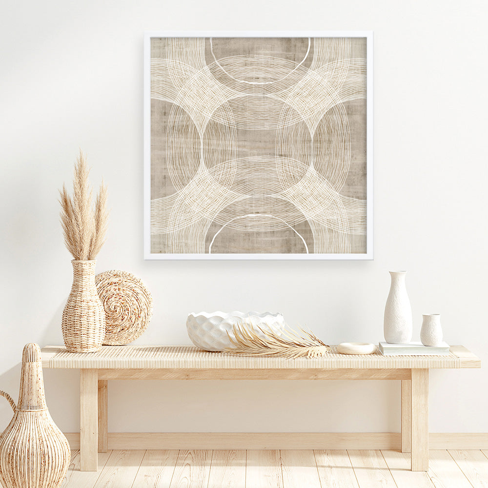 Shop Organic Circles I (Square) Art Print a painted abstract themed wall art print from The Print Emporium wall artwork collection - Buy Australian made fine art painting style poster and framed prints for the home and your interior decor room, TPE-PC-EW777-AP