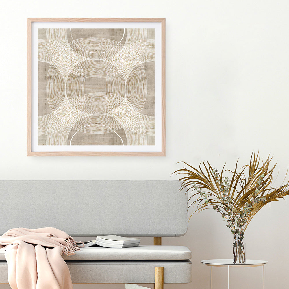 Shop Organic Circles I (Square) Art Print a painted abstract themed wall art print from The Print Emporium wall artwork collection - Buy Australian made fine art painting style poster and framed prints for the home and your interior decor room, TPE-PC-EW777-AP