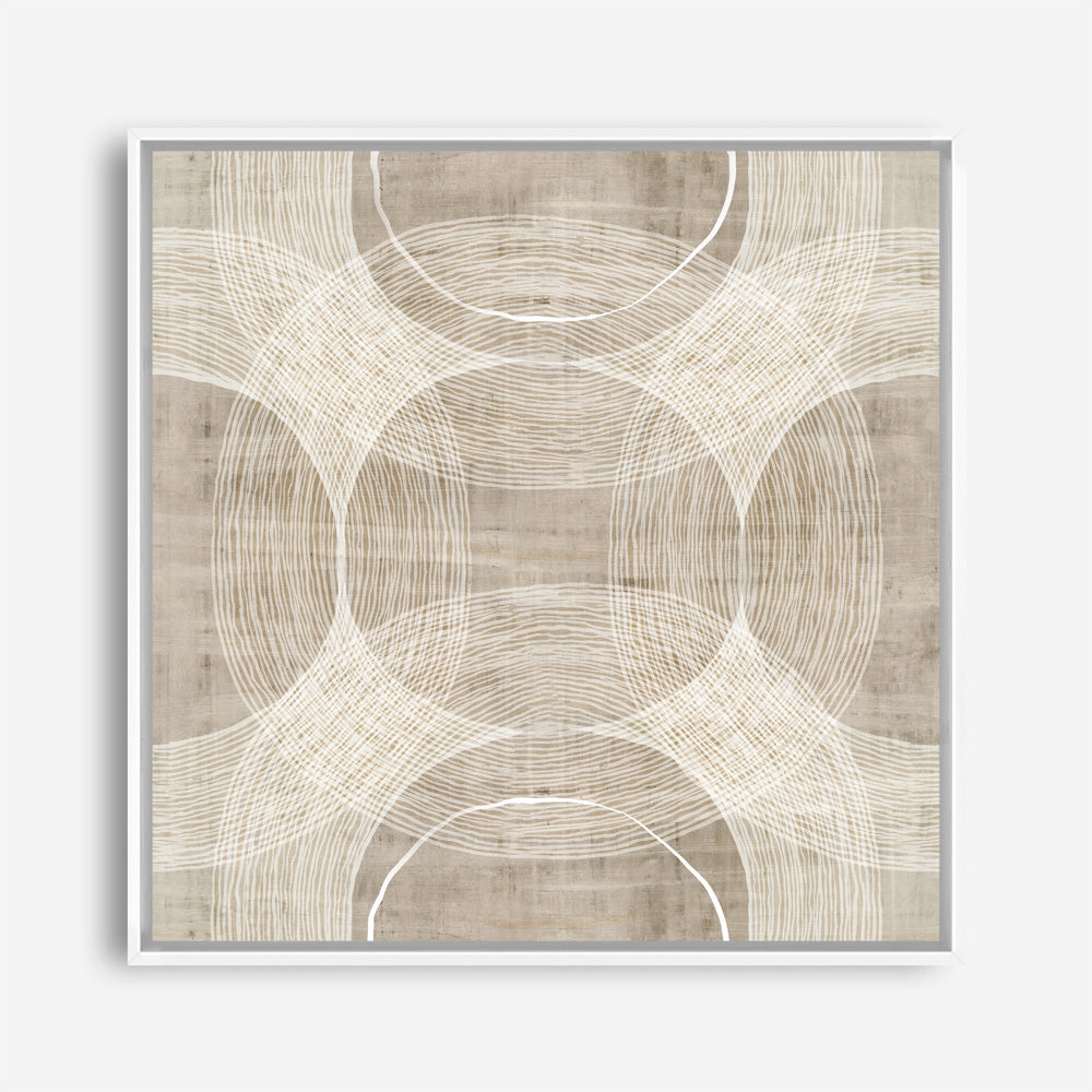Shop Organic Circles I (Square) Canvas Print a painted abstract themed framed canvas wall art print from The Print Emporium artwork collection - Buy Australian made fine art painting style stretched canvas prints for the home and your interior decor space, TPE-PC-EW777-CA-40X40-NF