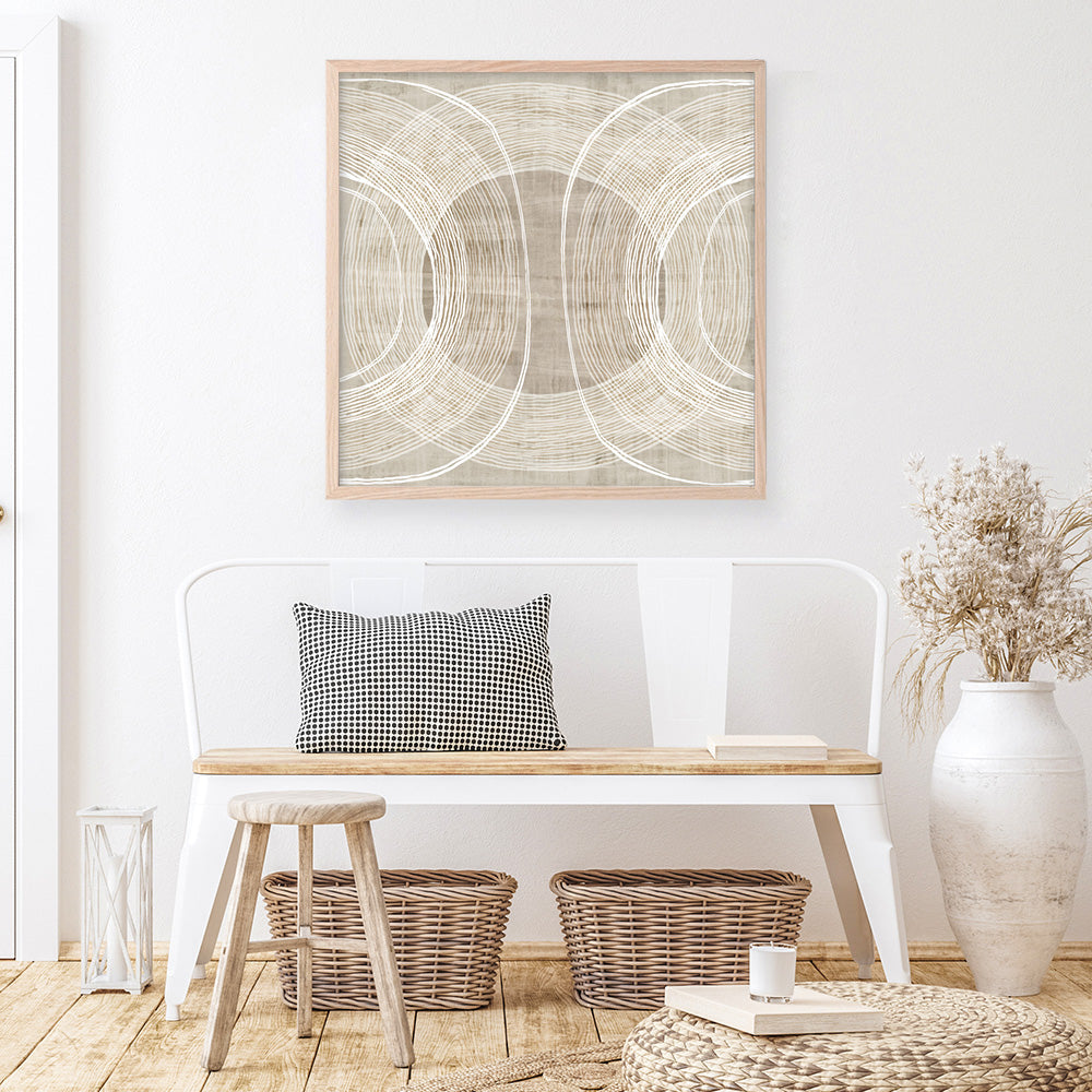Shop Organic Circles II (Square) Art Print a painted abstract themed wall art print from The Print Emporium wall artwork collection - Buy Australian made fine art painting style poster and framed prints for the home and your interior decor room, TPE-PC-EW778-AP