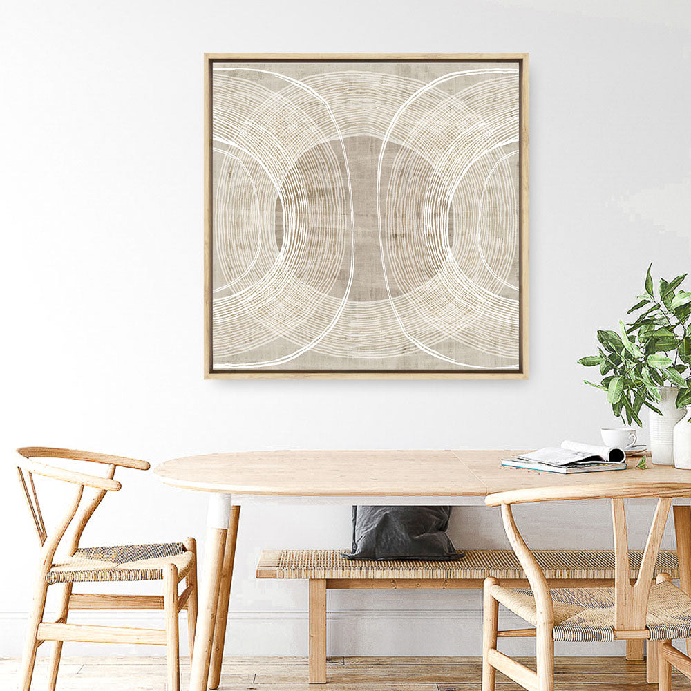 Shop Organic Circles II (Square) Canvas Print a painted abstract themed framed canvas wall art print from The Print Emporium artwork collection - Buy Australian made fine art painting style stretched canvas prints for the home and your interior decor space, TPE-PC-EW778-CA-40X40-NF