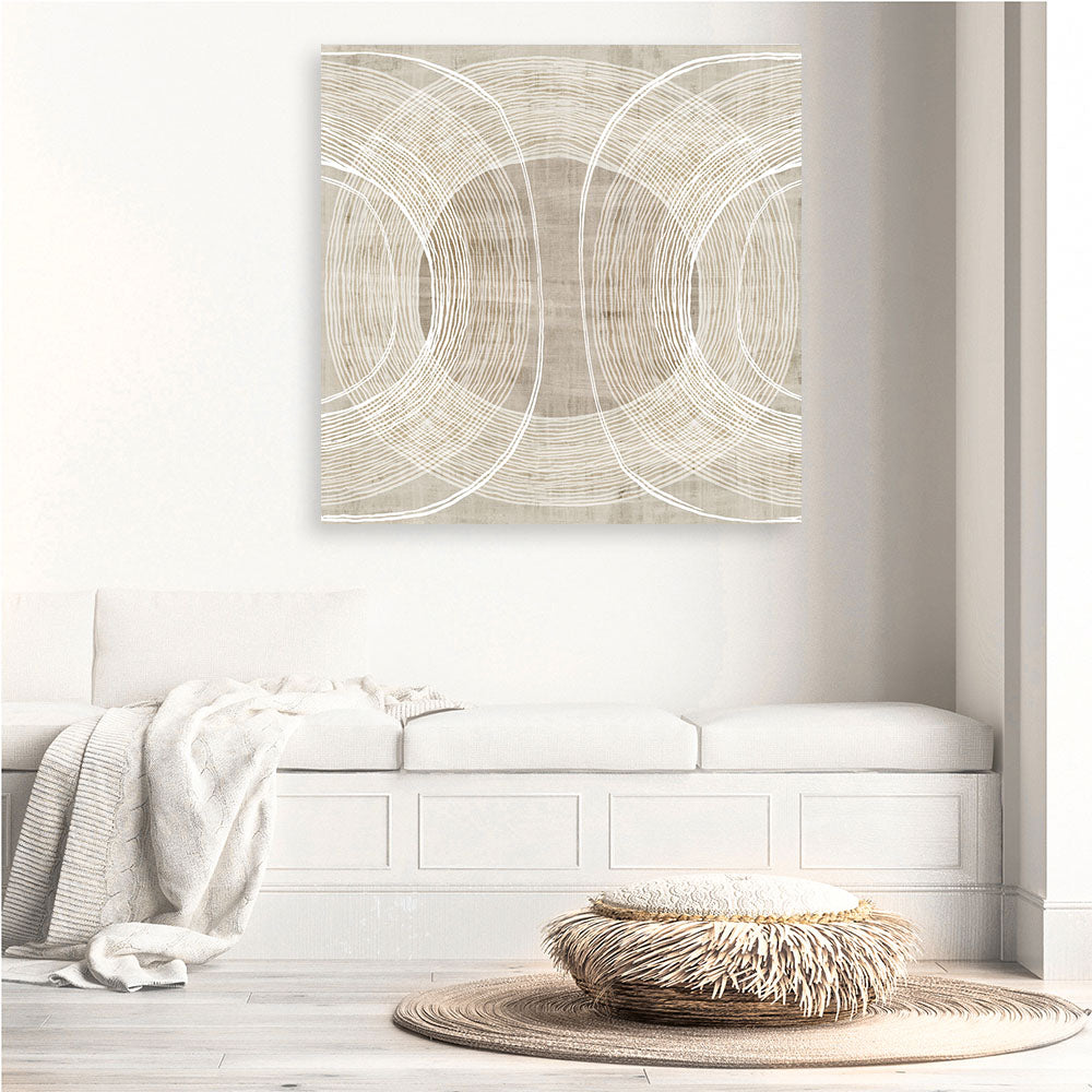 Shop Organic Circles II (Square) Canvas Print a painted abstract themed framed canvas wall art print from The Print Emporium artwork collection - Buy Australian made fine art painting style stretched canvas prints for the home and your interior decor space, TPE-PC-EW778-CA-40X40-NF