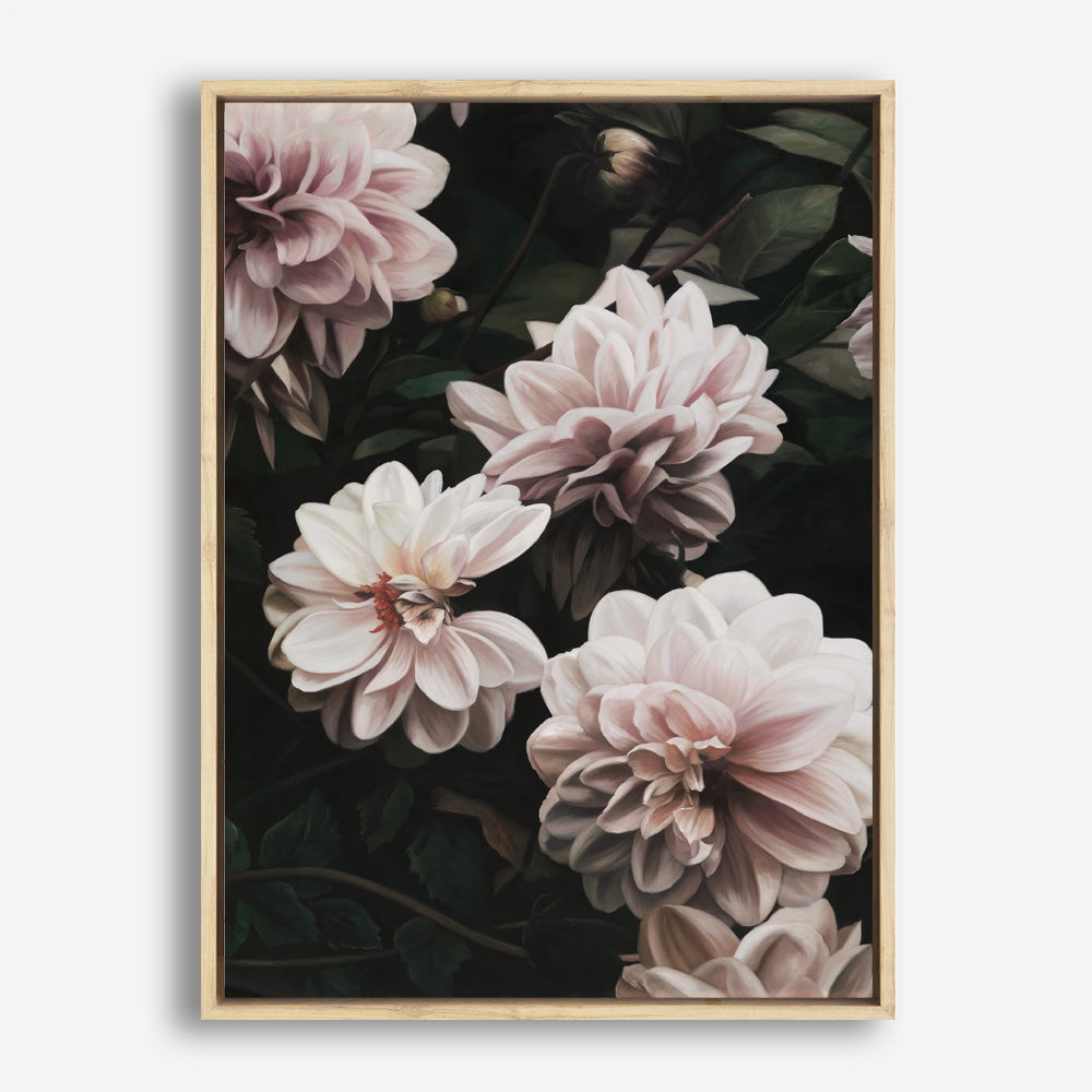 Shop Oriental Garden Canvas Print a floral themed painted framed canvas wall art print from The Print Emporium artwork collection - Buy Australian made fine art painting style stretched canvas prints for the home and your interior decor space, TPE-171-CA-35X46-NF