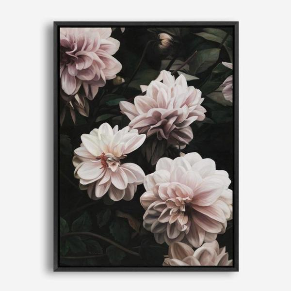Shop Oriental Garden Canvas Print a floral themed painted framed canvas wall art print from The Print Emporium artwork collection - Buy Australian made fine art painting style stretched canvas prints for the home and your interior decor space, TPE-171-CA-35X46-NF