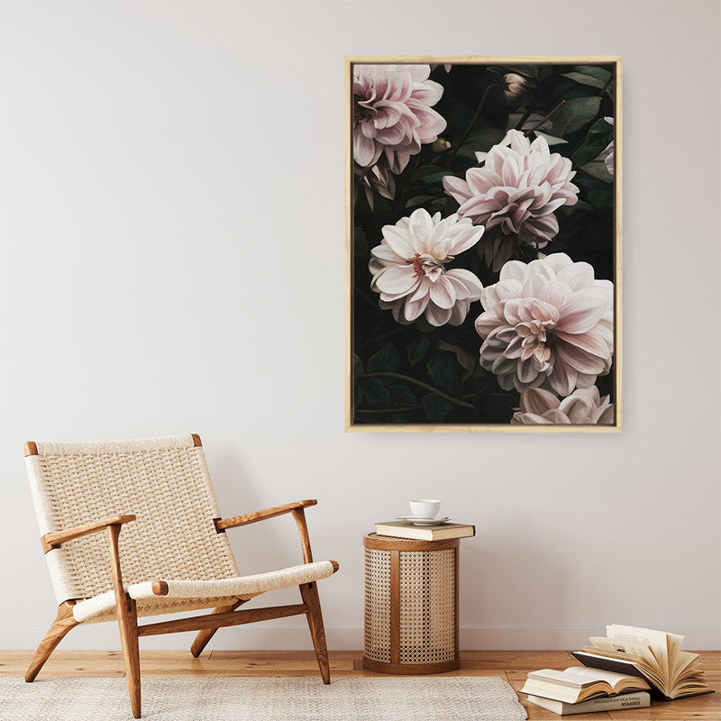 Shop Oriental Garden Canvas Print a floral themed painted framed canvas wall art print from The Print Emporium artwork collection - Buy Australian made fine art painting style stretched canvas prints for the home and your interior decor space, TPE-171-CA-35X46-NF