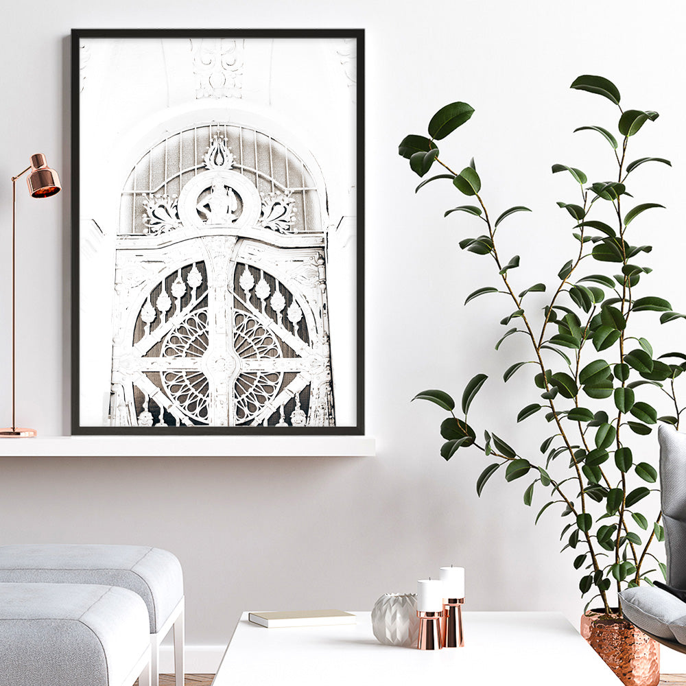 Shop Ornate White Gates Photo Art Print a Moroccan desert boho themed photography wall art print from The Print Emporium wall artwork collection - Buy Australian made fine art poster and framed prints for the home and your interior decor room, TPE-1117-AP