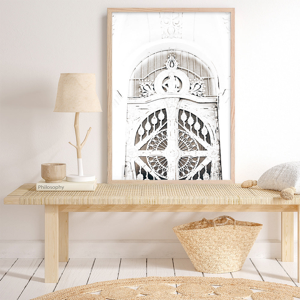 Shop Ornate White Gates Photo Art Print a Moroccan desert boho themed photography wall art print from The Print Emporium wall artwork collection - Buy Australian made fine art poster and framed prints for the home and your interior decor room, TPE-1117-AP