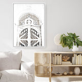 Shop Ornate White Gates Photo Canvas Print a Moroccan desert boho themed photography framed stretched canvas print from The Print Emporium wall artwork collection - Buy Australian made prints for the home and your interior decor space, TPE-1117-CA-35X46-NF
