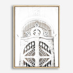 Shop Ornate White Gates Photo Canvas Print a Moroccan desert boho themed photography framed stretched canvas print from The Print Emporium wall artwork collection - Buy Australian made prints for the home and your interior decor space, TPE-1117-CA-35X46-NF