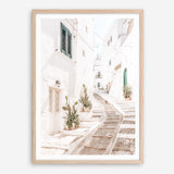 Shop Ostuni Laneway I Photo Art Print a coastal themed photography wall art print from The Print Emporium wall artwork collection - Buy Australian made fine art poster and framed prints for the home and your interior decor, TPE-1140-AP