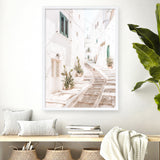 Shop Ostuni Laneway I Photo Art Print a coastal themed photography wall art print from The Print Emporium wall artwork collection - Buy Australian made fine art poster and framed prints for the home and your interior decor, TPE-1140-AP