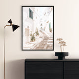 Shop Ostuni Laneway I Photo Art Print a coastal themed photography wall art print from The Print Emporium wall artwork collection - Buy Australian made fine art poster and framed prints for the home and your interior decor, TPE-1140-AP
