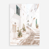 Shop Ostuni Laneway I Photo Art Print a coastal themed photography wall art print from The Print Emporium wall artwork collection - Buy Australian made fine art poster and framed prints for the home and your interior decor, TPE-1140-AP