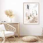 Shop Ostuni Laneway I Photo Art Print a coastal themed photography wall art print from The Print Emporium wall artwork collection - Buy Australian made fine art poster and framed prints for the home and your interior decor, TPE-1140-AP