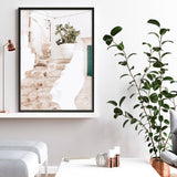 Shop Ostuni Laneway II Photo Art Print a coastal themed photography wall art print from The Print Emporium wall artwork collection - Buy Australian made fine art poster and framed prints for the home and your interior decor, TPE-1181-AP