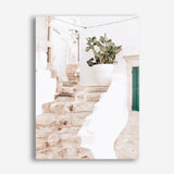 Shop Ostuni Laneway II Photo Canvas Print a coastal themed photography framed stretched canvas print from The Print Emporium wall artwork collection - Buy Australian made prints for the home and your interior decor space, TPE-1181-CA-35X46-NF