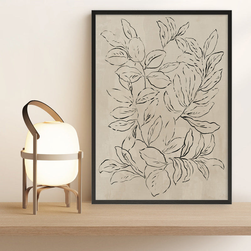Shop Outlined Leaves I Art Print a painted abstract themed wall art print from The Print Emporium wall artwork collection - Buy Australian made fine art painting style poster and framed prints for the home and your interior decor room, TPE-PC-JN582-AP
