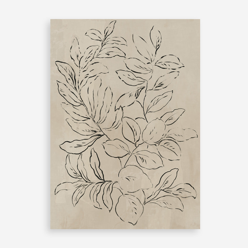 Shop Outlined Leaves I Art Print a painted abstract themed wall art print from The Print Emporium wall artwork collection - Buy Australian made fine art painting style poster and framed prints for the home and your interior decor room, TPE-PC-JN582-AP