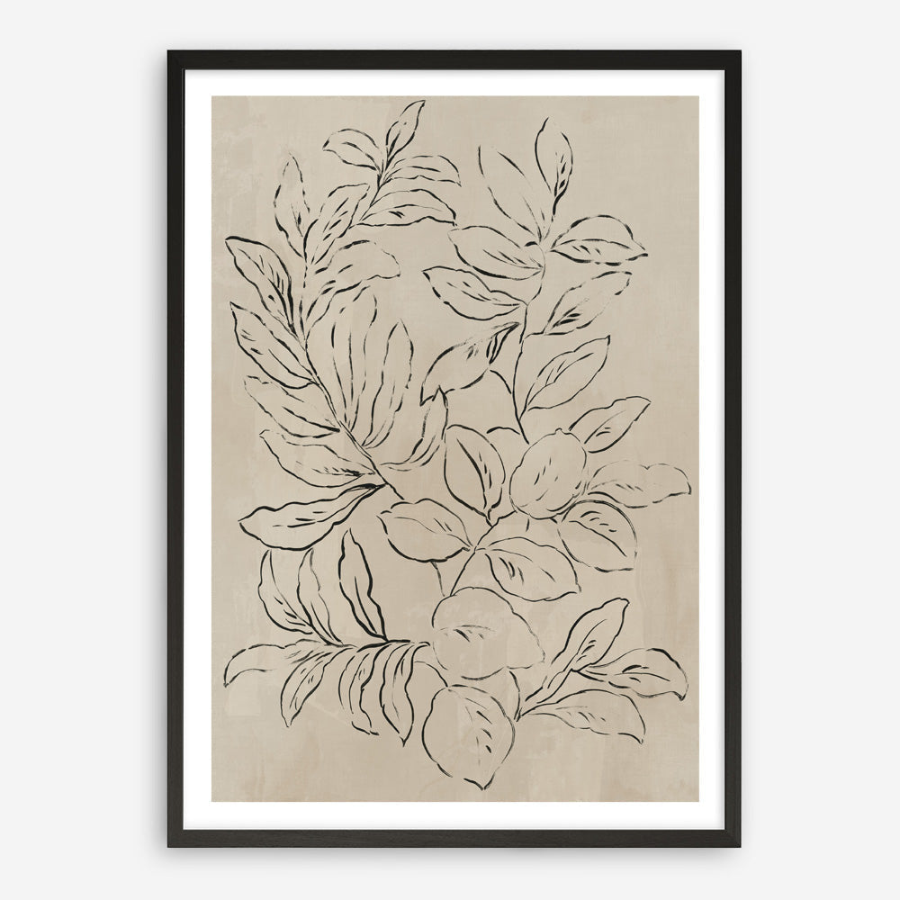 Shop Outlined Leaves I Art Print a painted abstract themed wall art print from The Print Emporium wall artwork collection - Buy Australian made fine art painting style poster and framed prints for the home and your interior decor room, TPE-PC-JN582-AP