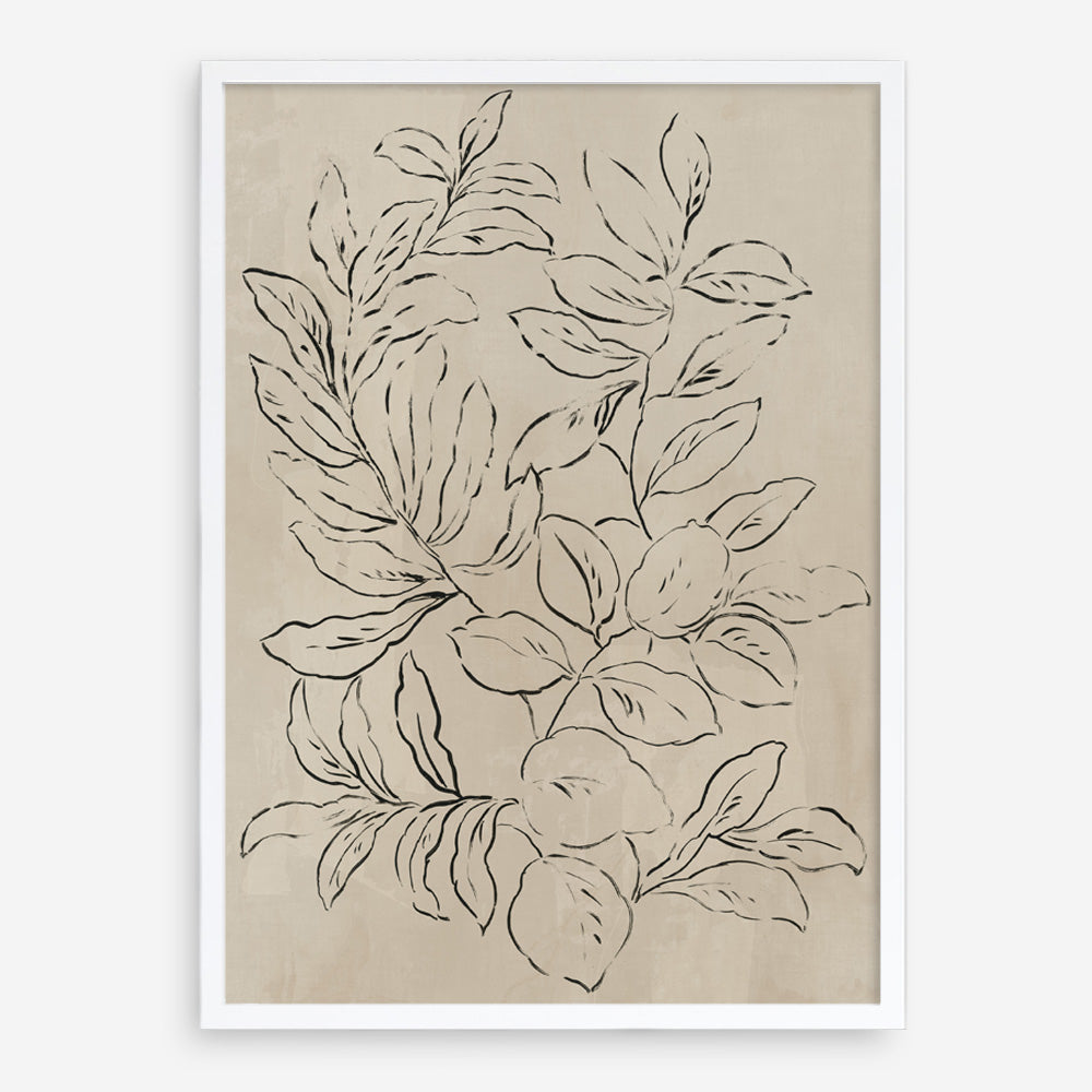 Shop Outlined Leaves I Art Print a painted abstract themed wall art print from The Print Emporium wall artwork collection - Buy Australian made fine art painting style poster and framed prints for the home and your interior decor room, TPE-PC-JN582-AP