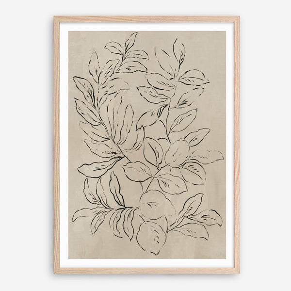 Shop Outlined Leaves I Art Print a painted abstract themed wall art print from The Print Emporium wall artwork collection - Buy Australian made fine art painting style poster and framed prints for the home and your interior decor room, TPE-PC-JN582-AP