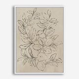 Shop Outlined Leaves I Canvas Print a painted abstract themed framed canvas wall art print from The Print Emporium artwork collection - Buy Australian made fine art painting style stretched canvas prints for the home and your interior decor space, TPE-PC-JN582-CA-35X46-NF