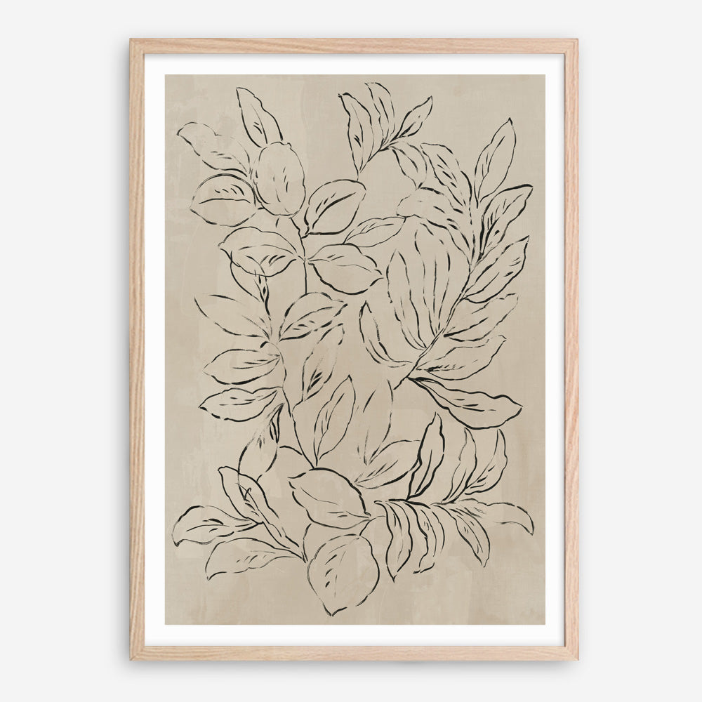 Shop Outlined Leaves II Art Print a painted abstract themed wall art print from The Print Emporium wall artwork collection - Buy Australian made fine art painting style poster and framed prints for the home and your interior decor room, TPE-PC-JN583-AP