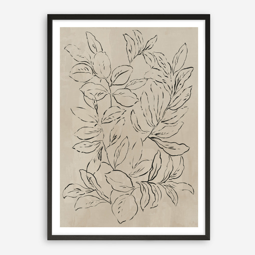 Shop Outlined Leaves II Art Print a painted abstract themed wall art print from The Print Emporium wall artwork collection - Buy Australian made fine art painting style poster and framed prints for the home and your interior decor room, TPE-PC-JN583-AP
