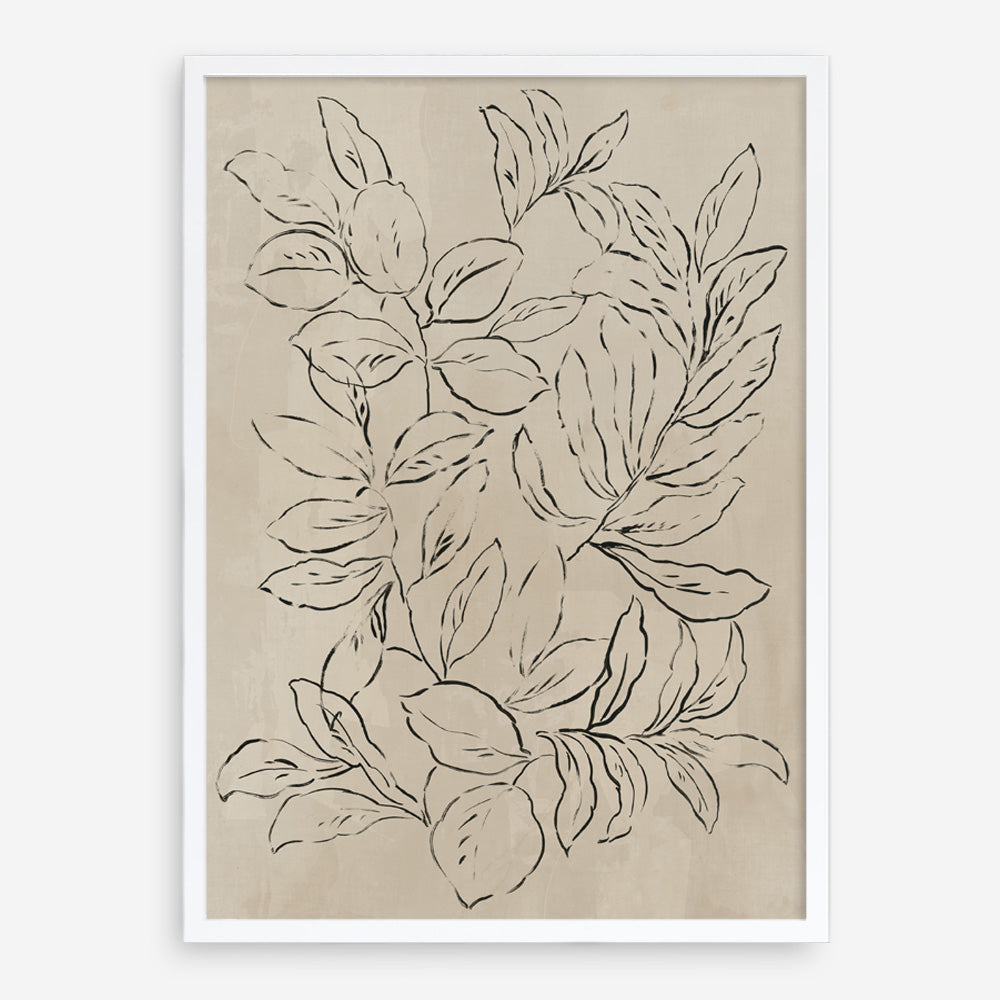 Shop Outlined Leaves II Art Print a painted abstract themed wall art print from The Print Emporium wall artwork collection - Buy Australian made fine art painting style poster and framed prints for the home and your interior decor room, TPE-PC-JN583-AP