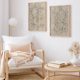 Shop Outlined Leaves II Art Print a painted abstract themed wall art print from The Print Emporium wall artwork collection - Buy Australian made fine art painting style poster and framed prints for the home and your interior decor room, TPE-PC-JN583-AP