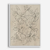 Shop Outlined Leaves II Canvas Print a painted abstract themed framed canvas wall art print from The Print Emporium artwork collection - Buy Australian made fine art painting style stretched canvas prints for the home and your interior decor space, TPE-PC-JN583-CA-35X46-NF